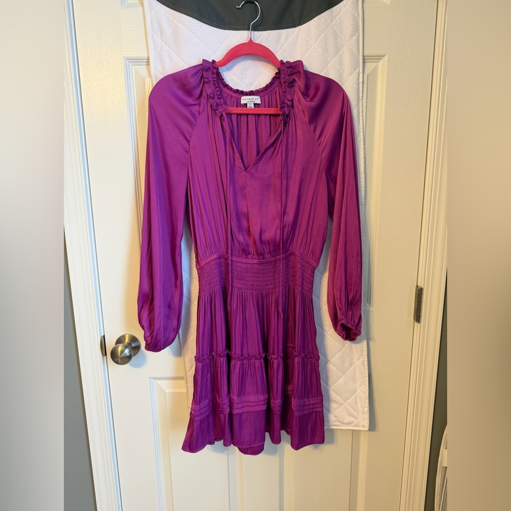 Current Air Vibrant Purple Long Sleeve Dress
